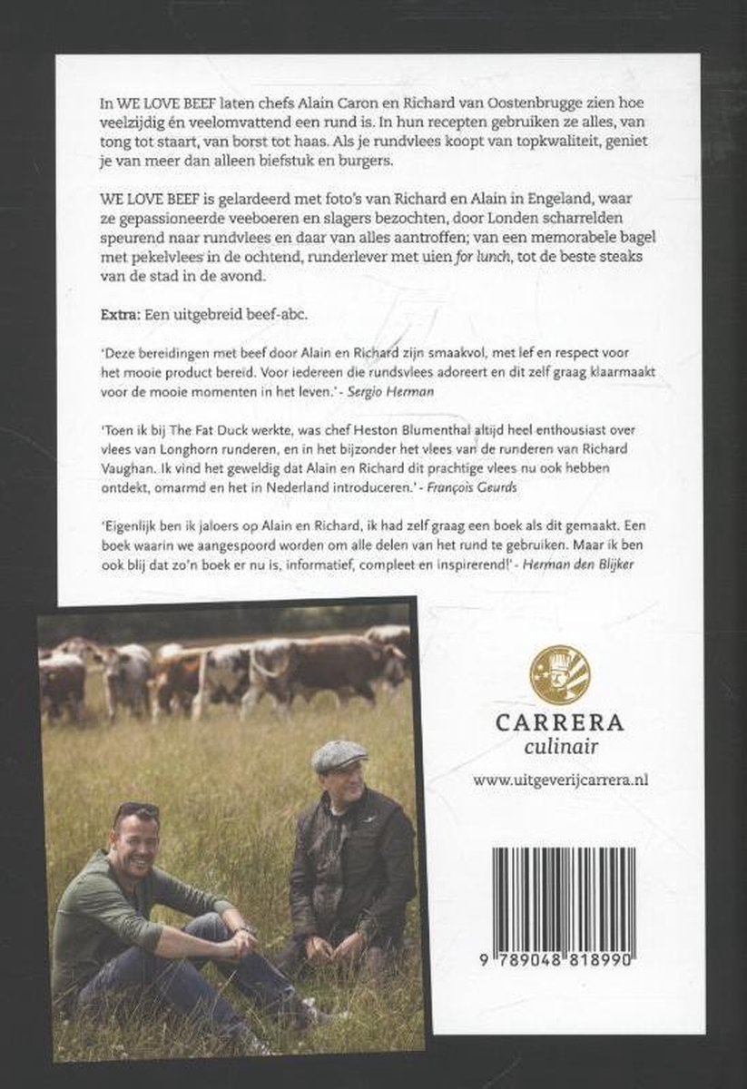 We love beef - back cover