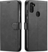 LC.IMEEKE Luxe Book Case - Geschikt voor Samsung Galaxy M11 / A11 Hoesje - Zwart