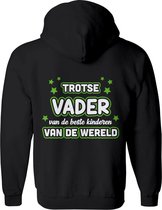 Vader vest  – Papa vest met capuchon Heren – Perfect Vaderdag Sweatvest  - Geschenk vest Cadeau – Hoodie met rits - Maat M