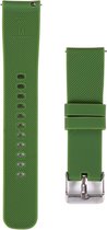 Shop4 - Samsung Galaxy Watch3 41mm Bandje - Siliconen Donker Groen