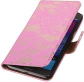 Wicked Narwal | Lace bookstyle / book case/ wallet case Hoes voor Grand MAX G720N0 Roze