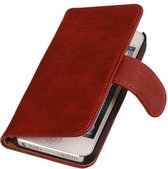 Wicked Narwal | Bark bookstyle / book case/ wallet case Hoes voor iPhone 4 Rood