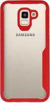 Wicked Narwal | Focus Transparant Hard Cases voor Samsung Samsung Galaxy J6 Rood