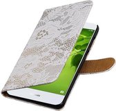 Wicked Narwal | Lace bookstyle / book case/ wallet case Hoes voor Huawei Nova 2 Wit