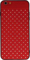 Wicked Narwal | Witte Chique Hard Cases voor iPhone 8 - 7 Rood