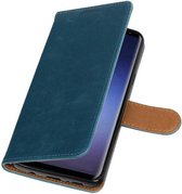 Wicked Narwal | Premium TPU PU Leder bookstyle / book case/ wallet case voor Samsung Galaxy S9 Plus Blauw