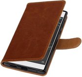 Wicked Narwal | Premium TPU PU Leder bookstyle / book case/ wallet case voor Sony Xperia L1 Bruin