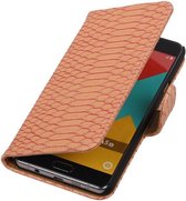 Wicked Narwal | Snake bookstyle / book case/ wallet case Hoes voor Samsung Galaxy A5 (2016) A510F Licht Roze