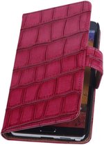 Wicked Narwal | Glans Croco bookstyle / book case/ wallet case Hoes voor Samsung Galaxy Note 3 N9000 Rood