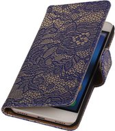 Wicked Narwal | Lace bookstyle / book case/ wallet case Hoes voor Huawei Honor 4 A / Y6 Blauw