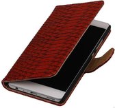 Wicked Narwal | Snake bookstyle / book case/ wallet case Hoes voor Huawei P9 Rood