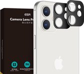 iPhone 12 - Full Cover Camera lens screenprotector - Tempered Glass - Zwart (2-Pack)