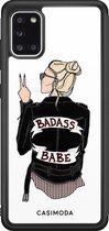Samsung A31 hoesje - Badass babe blondine | Samsung Galaxy A31 case | Hardcase backcover zwart