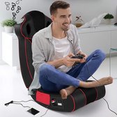 Trend24 - Game stoel - Gaming stoel - Multimediastoel - Schommelstoel met luidspreker - Surroundsound - Zwart-rood