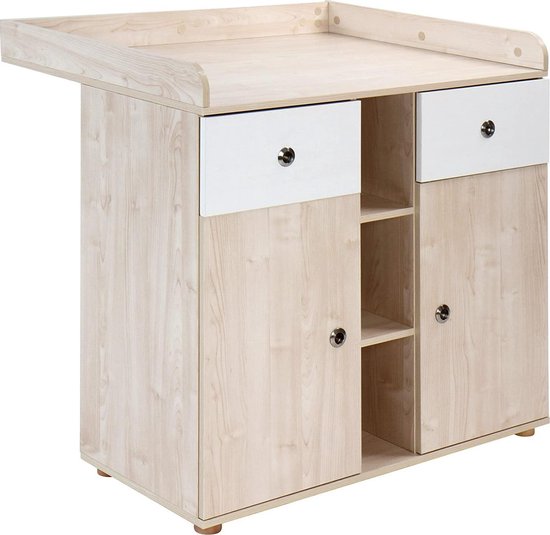 Trend24 - Commode - Verzoringstafel - Commode kasten - Aankleedtafel - Babykamer - Wit