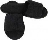 Open Sauna Slippers Zwart43-44 | badslippers | hotel / wellness slippers | badstof slippers met anti slipzool