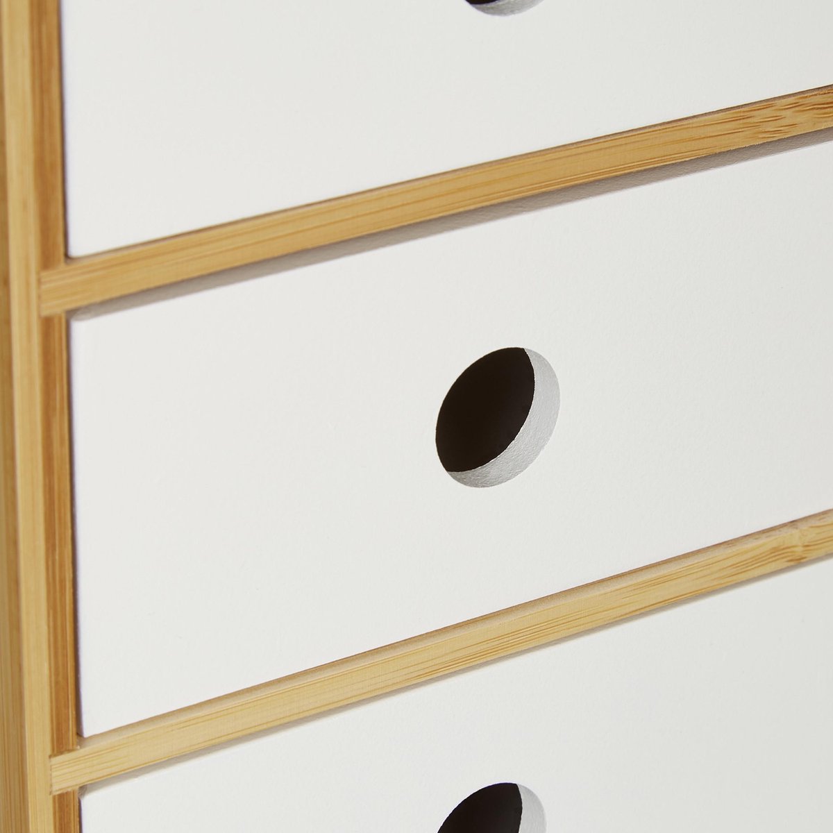 Relaxdays desk organiser, 3 drawers, bamboo, HBD