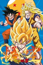 Affiche Dragon Ball Z 3 Gokus Evo Maxi