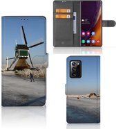 Smartphone Hoesje Geschikt voor Samsung Galaxy Note20 Ultra Boekhoesje Tekst Schaatsers