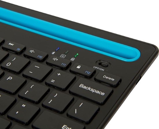 Silvergear Bluetooth iPad Toetsenbord - Tablet Samsung - Houder/Standaard - Draadloos Keyboard - QWERTY - Silvergear