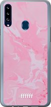 Samsung Galaxy A20s Hoesje Transparant TPU Case - Pink Sync #ffffff