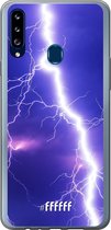 Samsung Galaxy A20s Hoesje Transparant TPU Case - Thunderbolt #ffffff