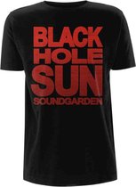 Soundgarden Heren Tshirt -S- Black Hole Sun Zwart