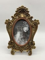 Fotolijst - antiek - rijk versierde barok lijst - kunsthars goud - vintage - binnenmaat 10x15 cm