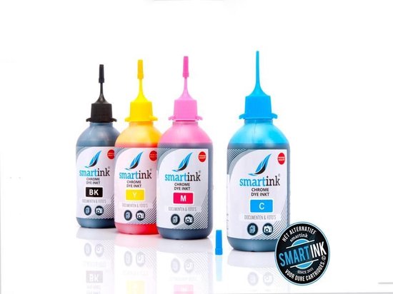 Refill Inkt voor Brother printer, navulinkt, inktflesjes 4x100 ml Smart Ink  Huismerk | bol.com