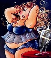 DP Dikke Dames - Champagne 35 x 40 cm