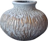 PTMD  lima grijs cement pot rond smalle rand xs