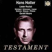 Hans Hotter - Lieder Recital: Schubert, Schumann et al