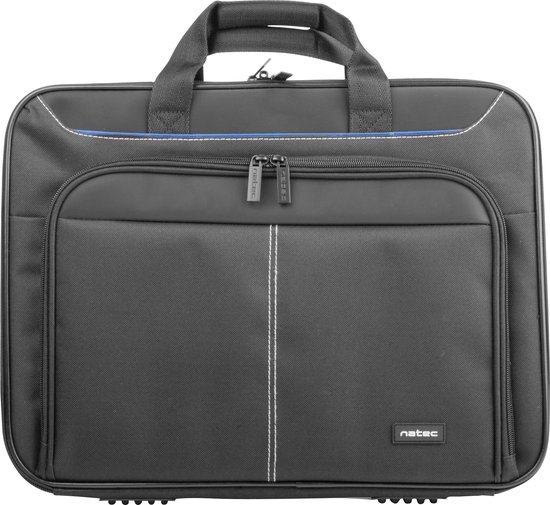 Natec Doberman - Laptoptas - 17,3'' - Zwart - schoudertas - anti shock - documentvakken - comfortabel