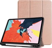 Case2go - Tablethoes geschikt voor iPad Air 10.9 2020/2022 - 10.9 inch - Tri-Fold Book Case - Apple Pencil Houder - Rosé Goud