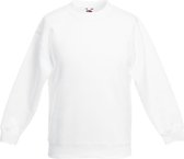 Fruit Of The Loom Childrens Unisex Set In Sleeve Sweatshirt (Wit)