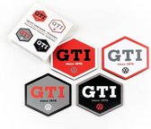 VW GTI Onderzetter 4-pc Set - Hexagon/4 kleuren