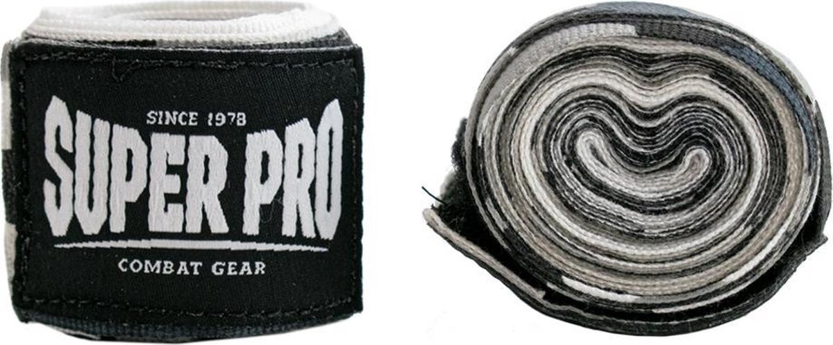 Super Pro Combat Gear bandages camo zwart/grijs/wit 250cm