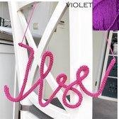 Naamhanger - Babykamer - Kraamcadeau - Handmade - Decoratief - max 4 letters - Violet