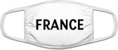 France mondkapje | Frankrijk gezichtsmasker | bescherming | bedrukt | logo | Wit mondmasker van katoen, uitwasbaar & herbruikbaar. Geschikt voor OV