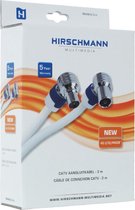 Hirschmann FEKAB 5/3 Coaxkabel Fekab Coax Male (iec) - Coax Female (iec) 3.00 M Wit / Blauw