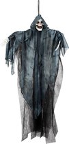 Boland Hangdecoratie Schedelspook 65 Cm Polyester Zwart/blauw