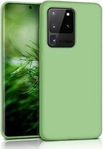 Samsung S20 Ultra Siliconen Hoesje Pastelkleur Licht Groen