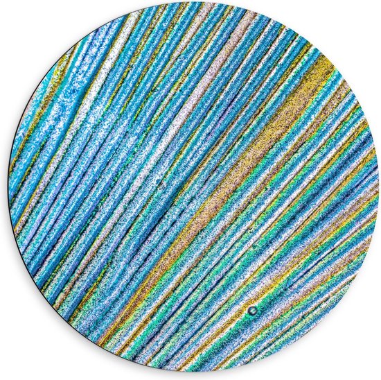 Dibond Wandcirkel - Verschillende Kleuren Glitters - 60x60cm Foto op Aluminium Wandcirkel (met ophangsysteem)