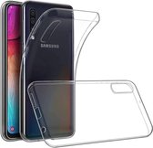 Flexibele achterkant Silicone hoesje transparant Geschikt voor: Samsung Galaxy A50
