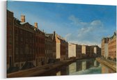 Schilderij - Gezicht op de Gouden Bocht in de Herengracht — 100x70 cm