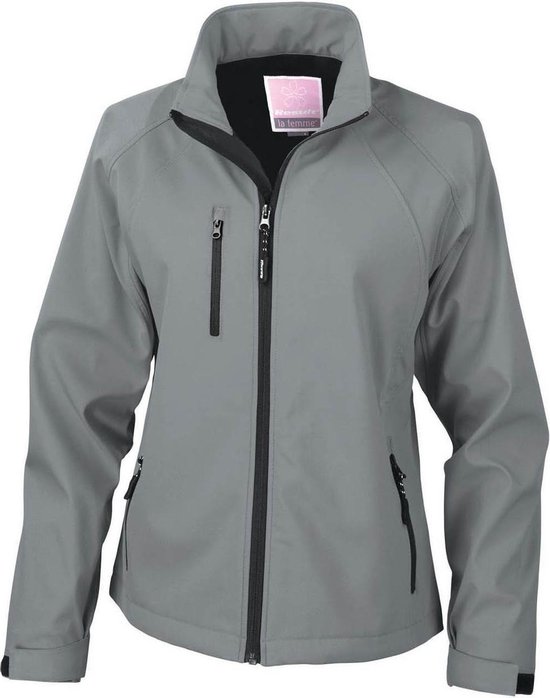 Result Dames/Dames La Femme® 2 Layer Base Softshell Ademend Windbestendig Jasje (Zilvergrijs)