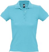 SOLS Vrouwen/dames Mensen Pique Korte Mouw Katoenen Poloshirt (Blauw Atol)