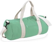 Bagbase Gewoon Varsity Barrel / Duffle Bag (20 Liter) (Mintgroen/uitwendig wit)