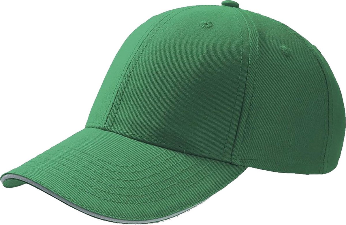 Atlantis Sport Sandwich 6 Panel Baseball Cap (Pakket van 2) (Groen)