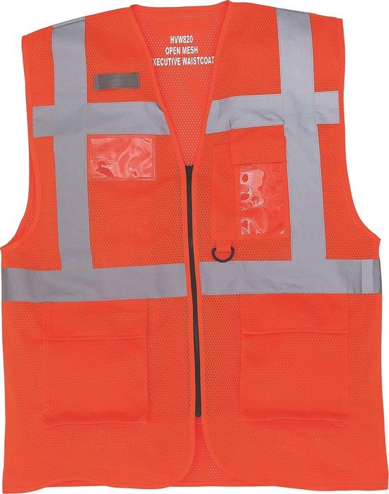 Yoko YK006 Top Cool Open Mesh Hi- Vis Vest - View #8